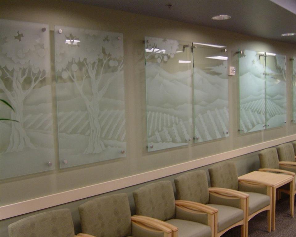 etched decorative glass wall mural orchard.jpg from Sans Soucie Art